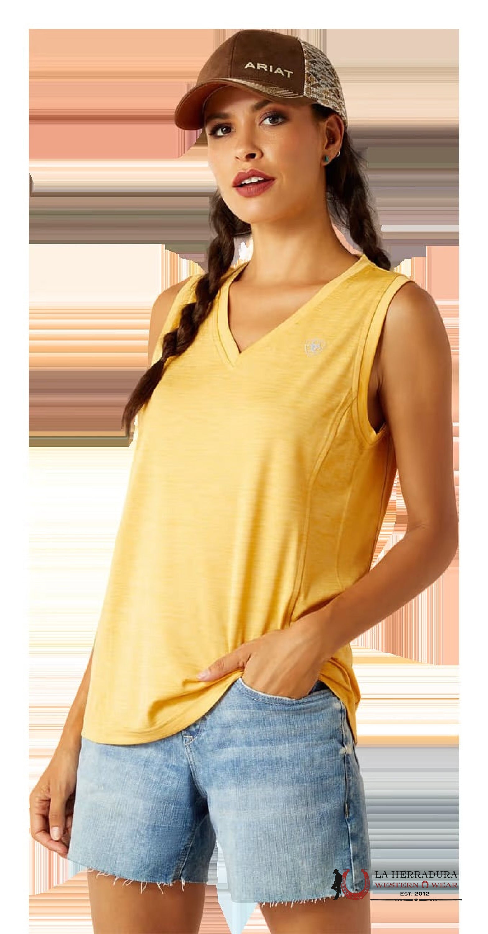 Ariat Women Laguna Slvls Tank Short Sleeve Ochre Ropa Mujeres