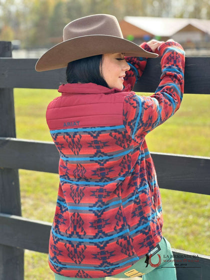 ARIAT WOMEN REAL PRESCOTT FLEECE SUNDRIES TOMATO SONDRAN JACKET 10041819