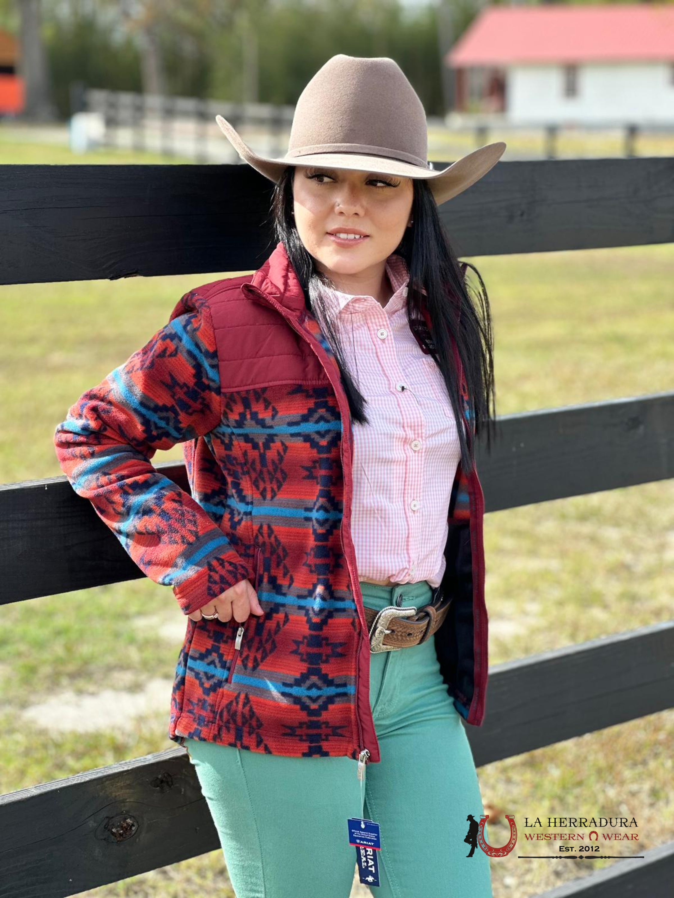 Ariat Real Prescott Fleece Sundried Tomato Sondran Ropa Mujeres