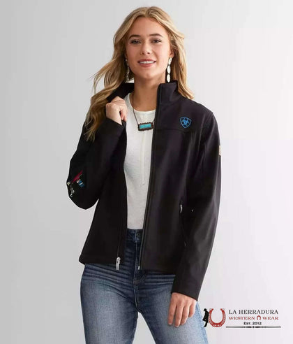 ARIAT WOMEN SOFT-SHELL CHIMAYO BLACK NAVY PRINT 10042185