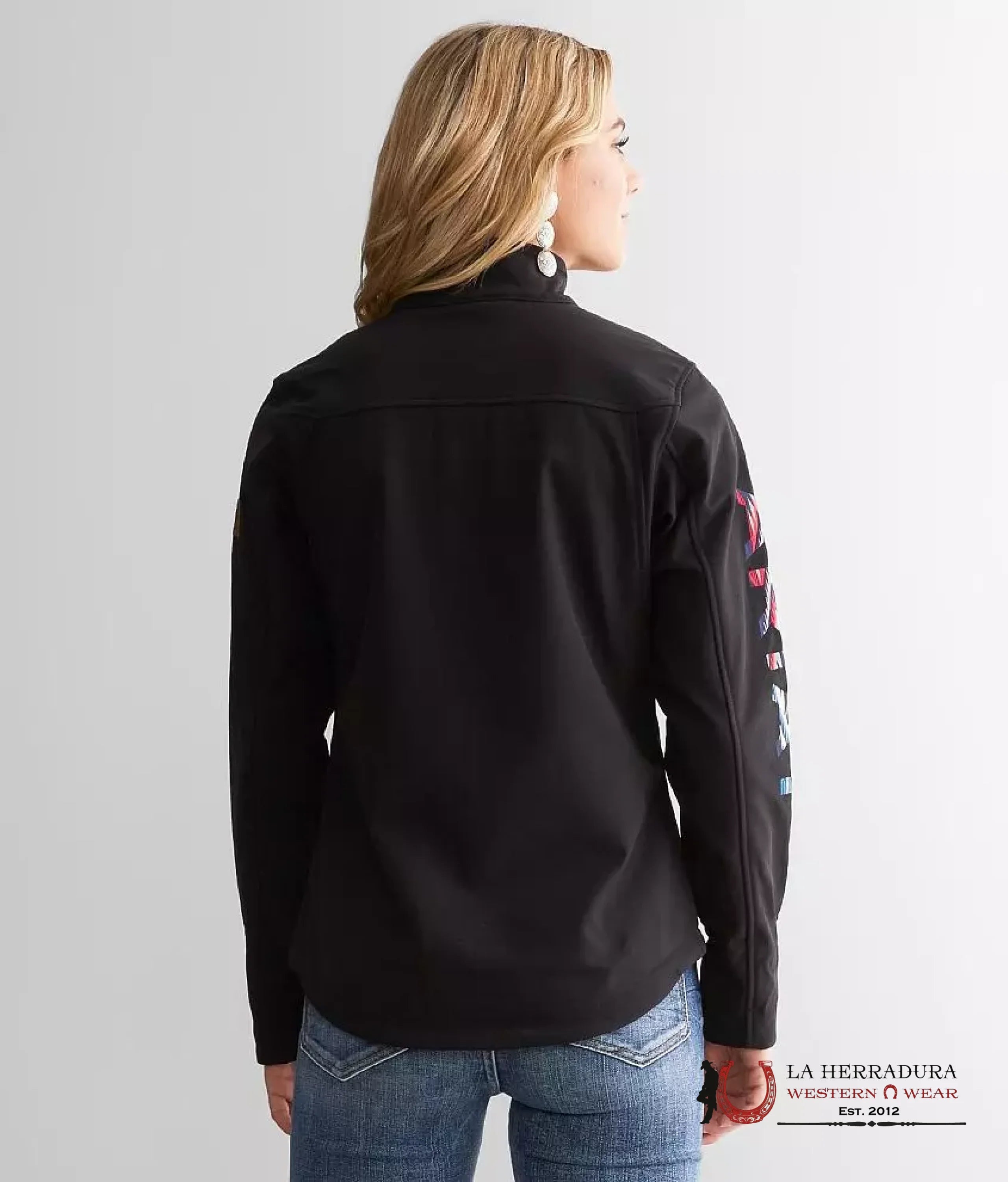 ARIAT WOMEN SOFT SHELL CHIMAYO BLACK NAVY PRINT 10042185 ROPA MUJERES