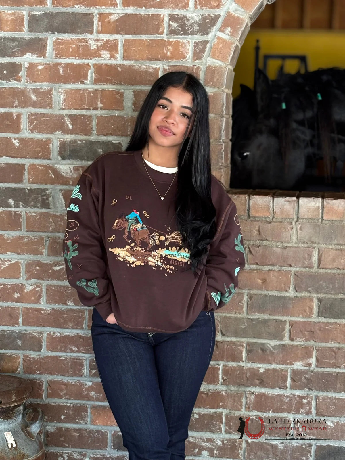 ARIAT WOMENS RIATA SWTSHRT MOLE-10052608