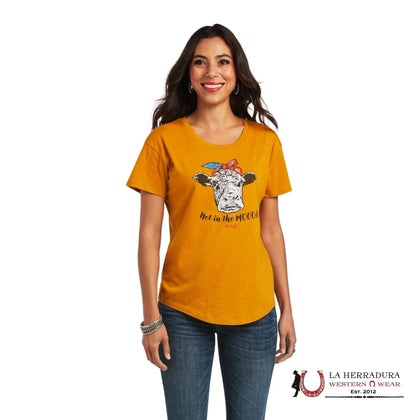 ARIAT WOMEN T-SHIRT BUCKHORN HEATHER NO IN THE MOOD 10040964