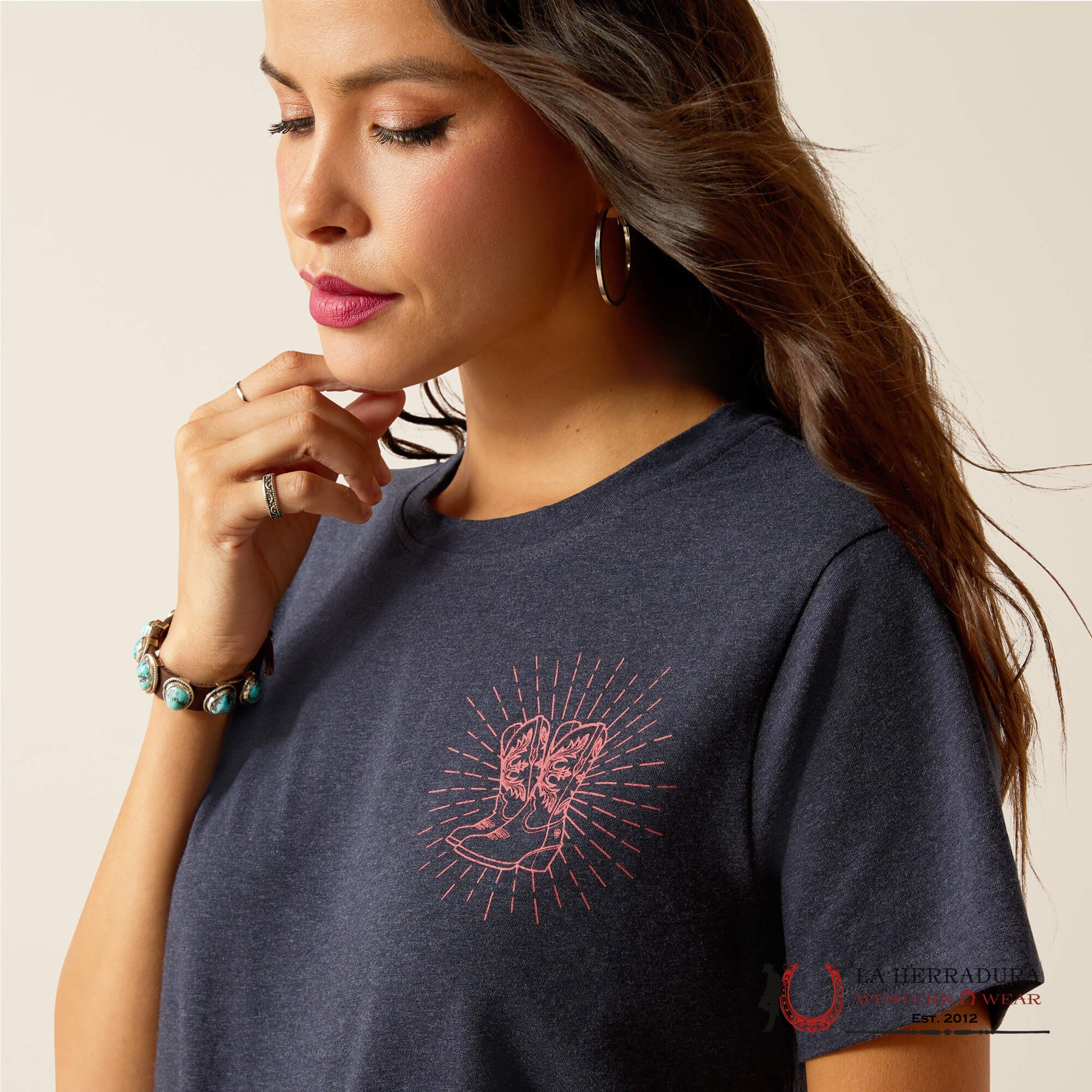 ARIAT WOMEN T-SHIRT GENUINE ADMIRALTY BLUE 10051297 ROPA MUJERES