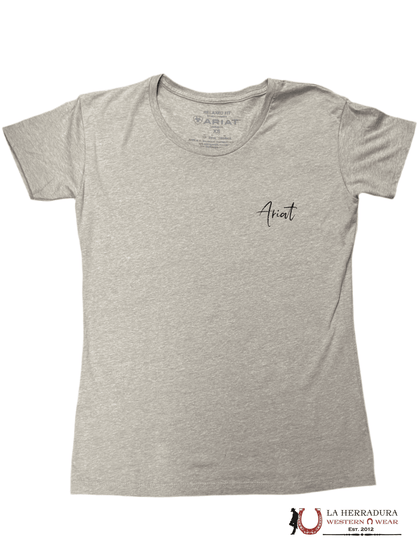 ARIAT WOMEN T- SHIRT LIGHT BROWN RIDING IN THE SUNSET 10047636