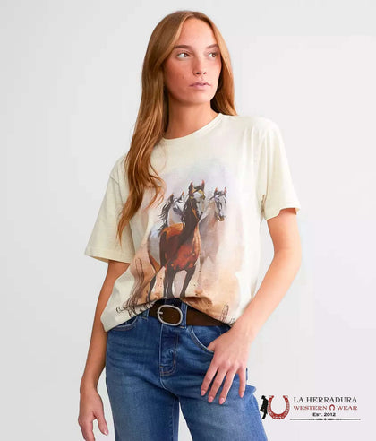 ARIAT WOMEN T-SHIRT SET ME FREE SUMMER SAND 10047260