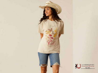ARIAT WOMEN T-SHIRT WILD BOTANICAL ANCIENT SCROLL 10055127