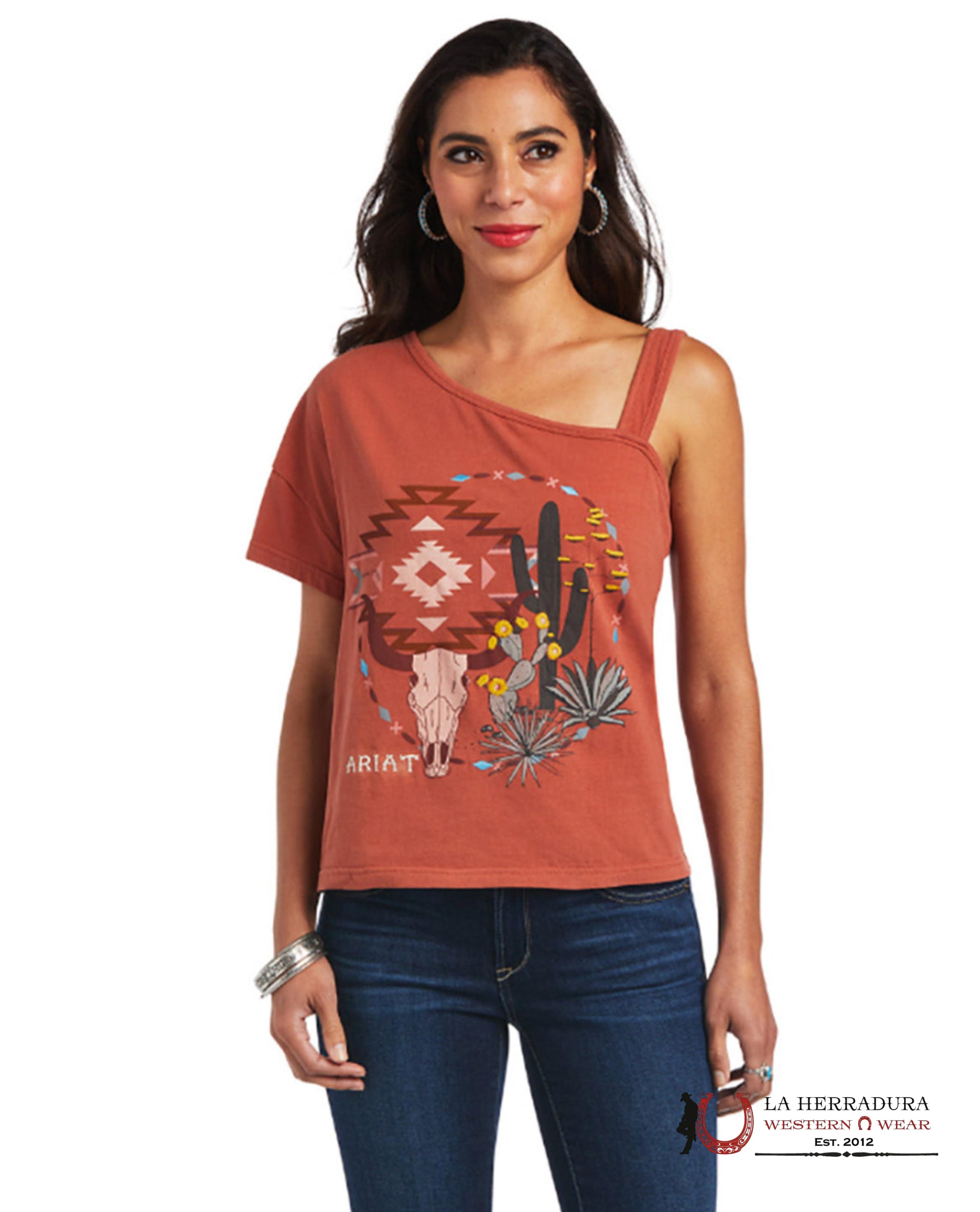 ARIAT WOMEN TIPO AROUND AND AROUND REDWOOD BURL OFF THE SHOULDER 10040524 ROPA MUJERES