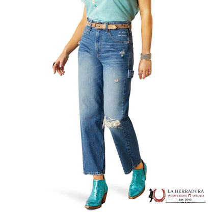 JEANS RECTOS TOMBOY DE TIRO ULTRA ALTO ALASKA DE MUJER ARIAT - 10048277