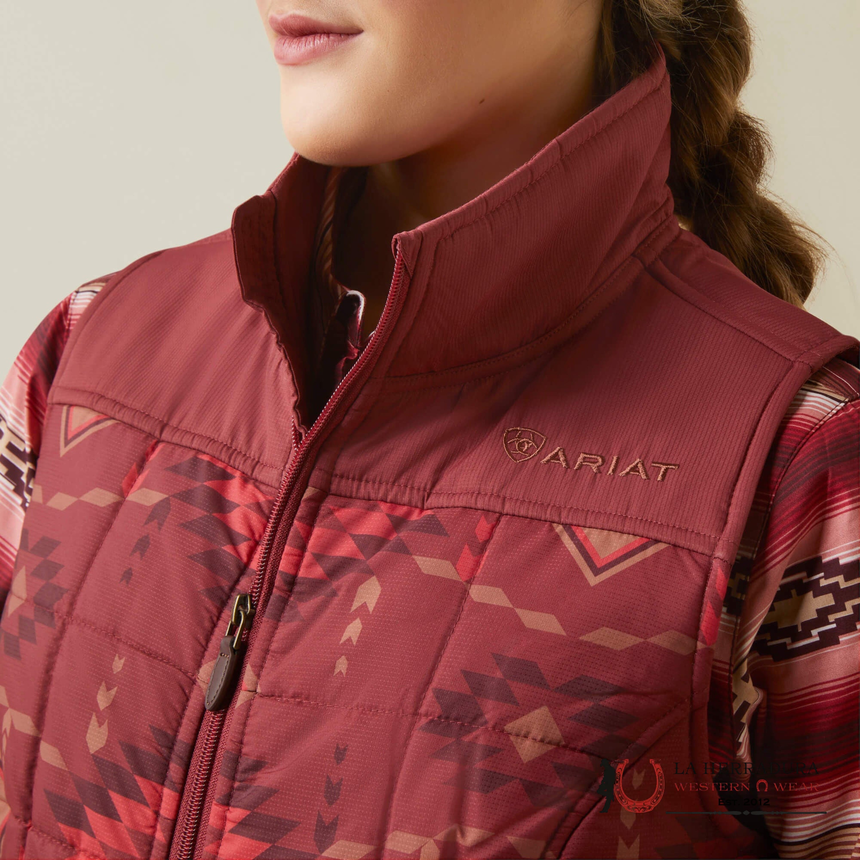 ARIAT WOMEN VEST CRIUS BURNT ROSE PRINT 10046683 ROPA MUJERES