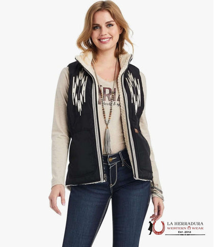 ARIAT WOMEN VEST DILON CHAMAYO BLACK 10042134