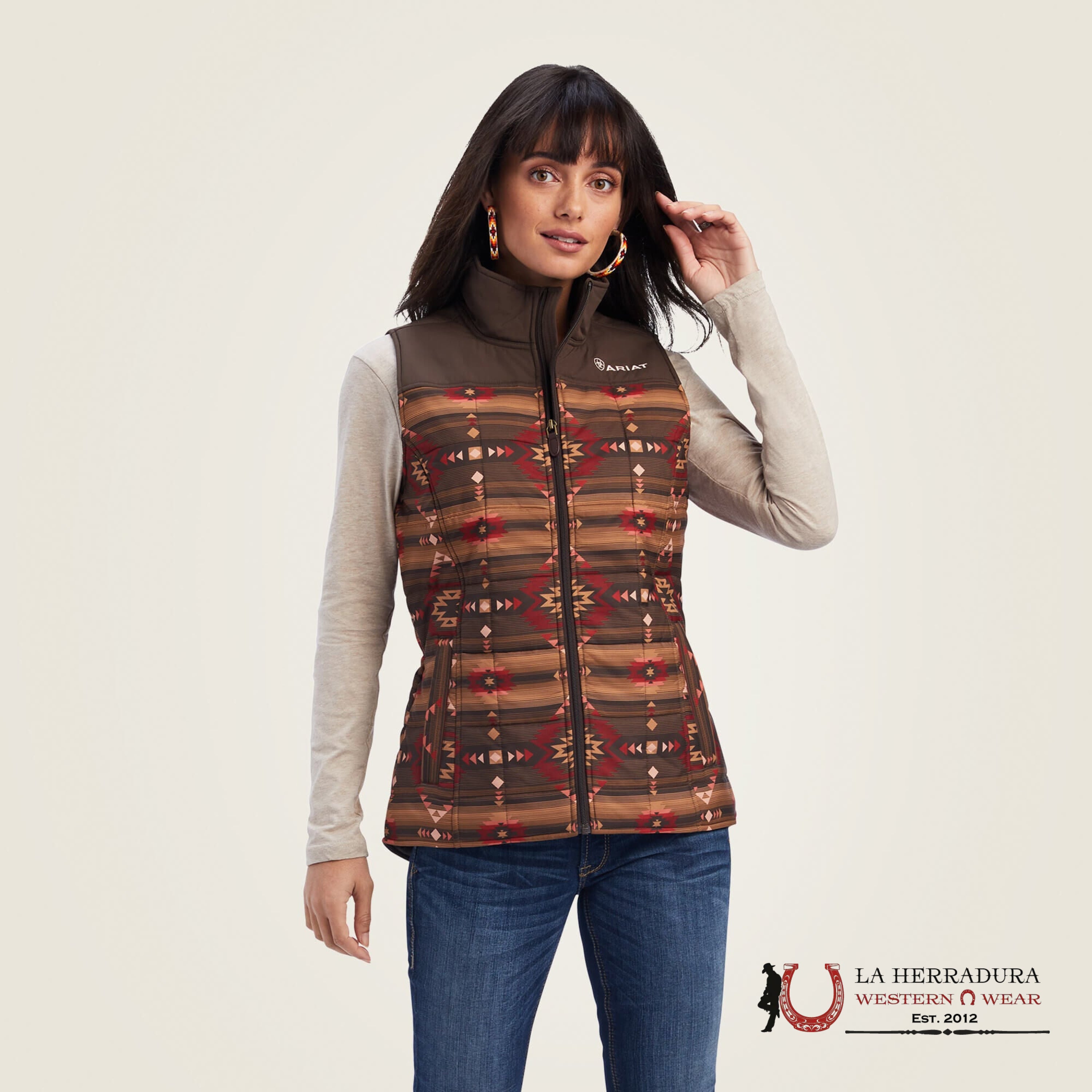 ARIAT WOMEN VEST REAL CRIUS CANYONLANDS PRINT 10041585 ROPA MUJERES