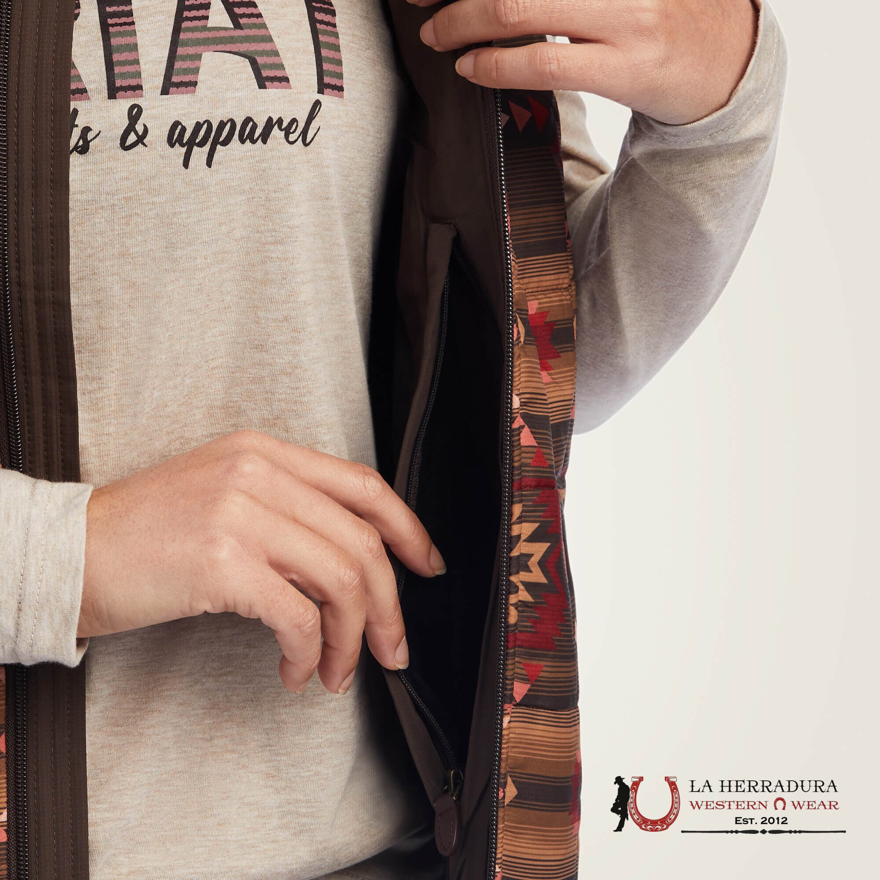 ARIAT WOMEN VEST REAL CRIUS CANYONLANDS PRINT 10041585 ROPA MUJERES