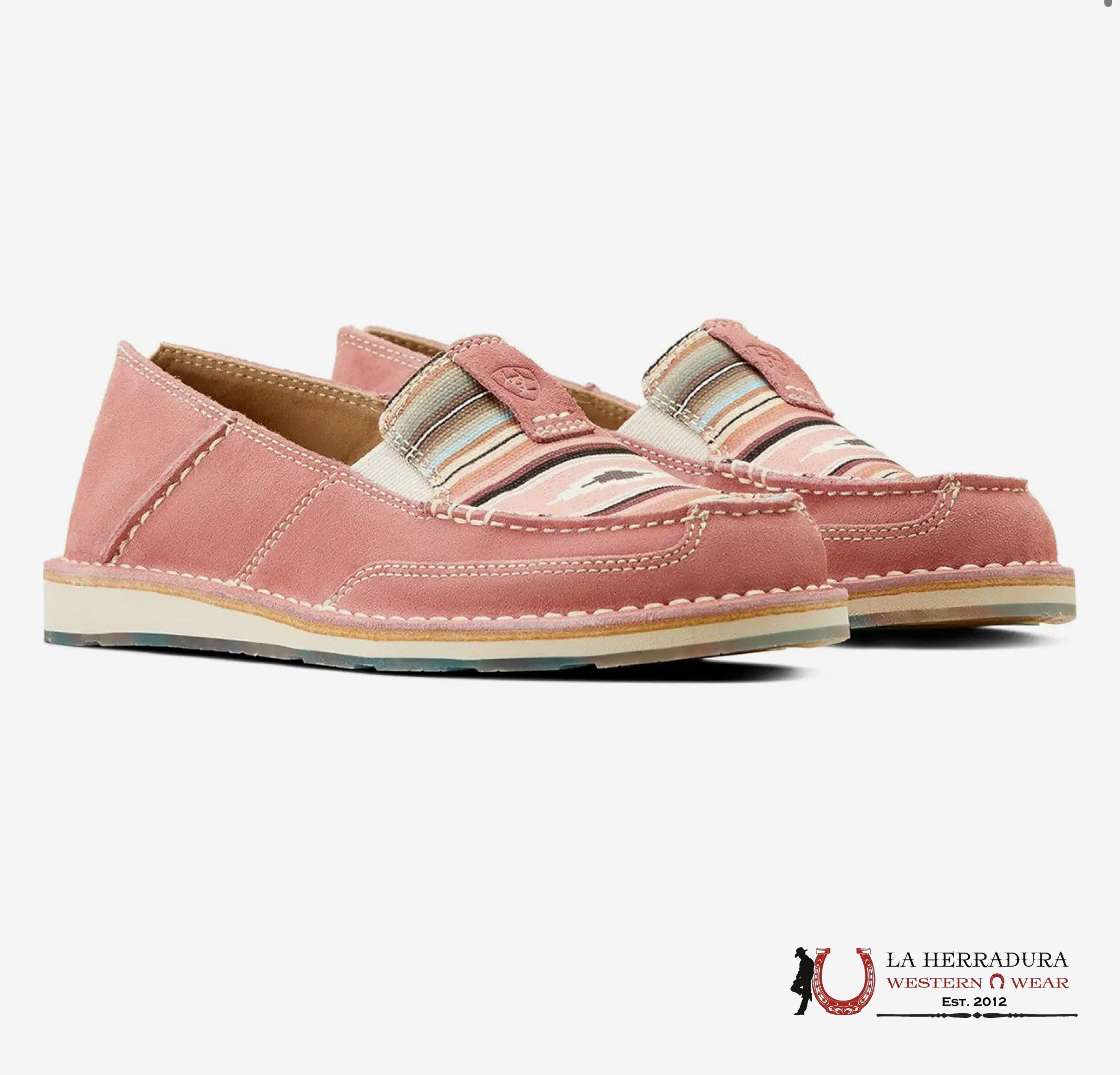 ARIAT WOMENS CRUISER AZALEA SUEDE BABY PINK SERAPE -10050958