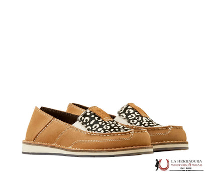 ARIAT DE MUJER CRUISER ANTE MARRÓN OSCURO CHEETAH CREMA CON PELO - 10050956