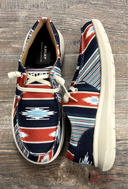 ZAPATOS HILO CHIMAYO CRISTO AZUL MARINO PARA MUJER ARIAT 10042515