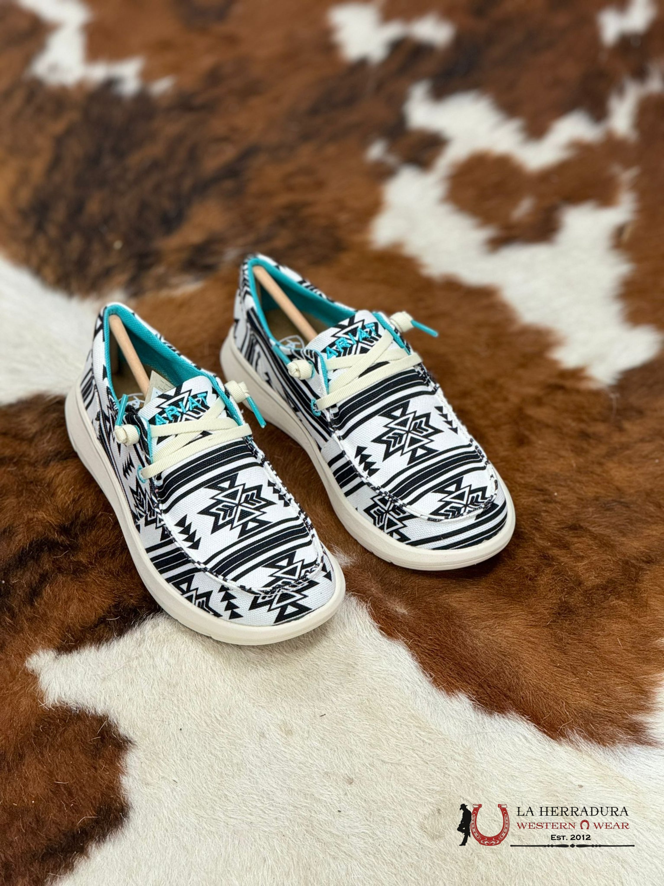 Ariat Womens Hilo Stark Southwest White Aztec Zapatos Mujeres