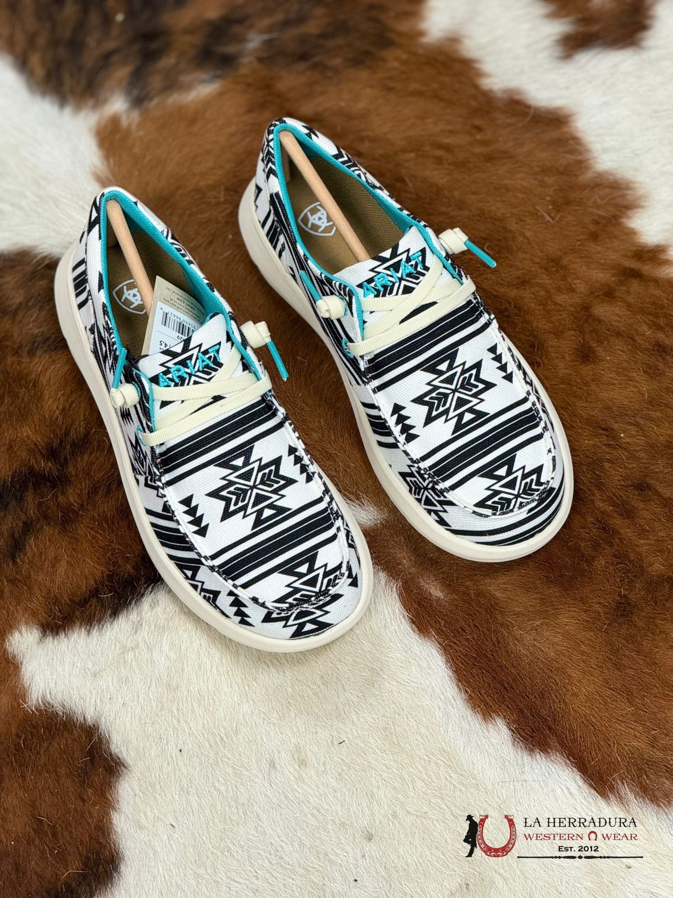 Ariat Womens Hilo Stark Southwest White Aztec Zapatos Mujeres