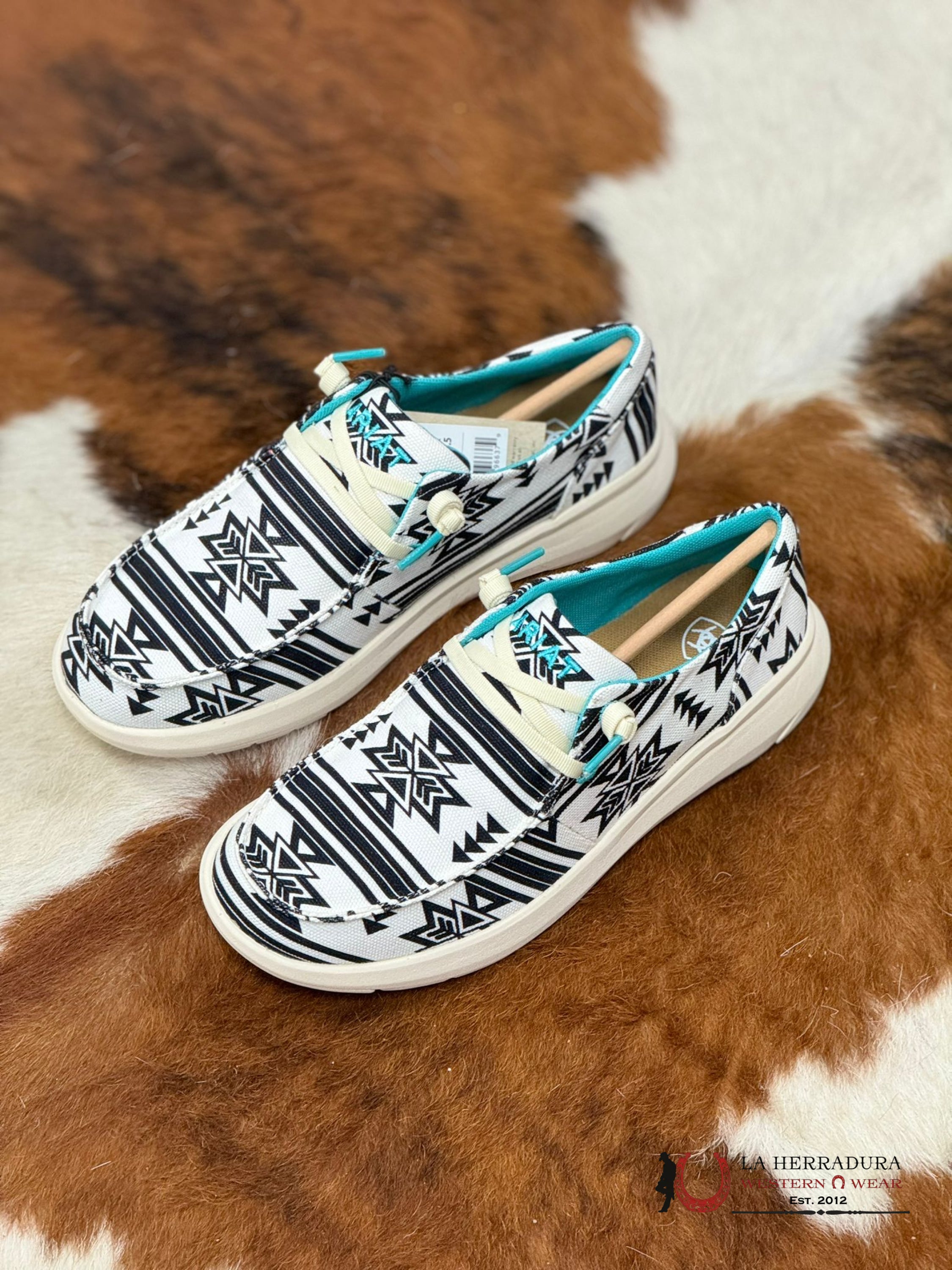 Ariat Womens Hilo Stark Southwest White Aztec Zapatos Mujeres