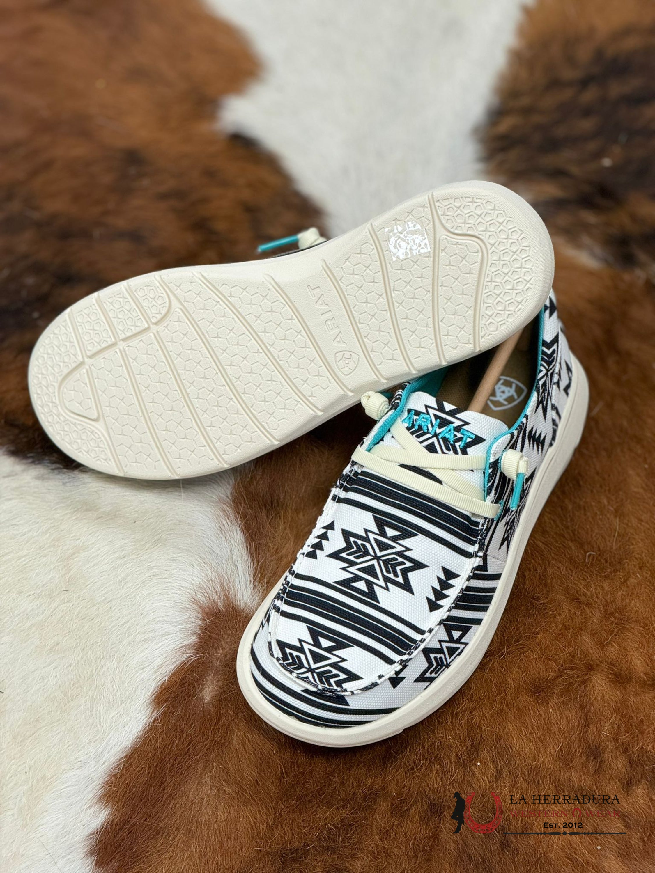 Ariat Womens Hilo Stark Southwest White Aztec Zapatos Mujeres