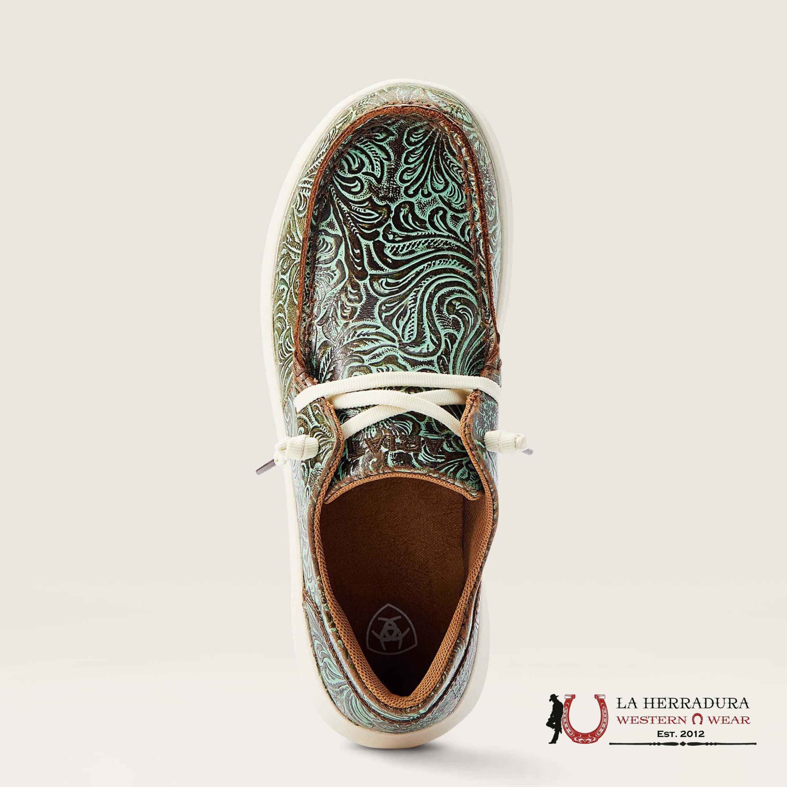 ARIAT WOMENS HILO VINTAGE TURQ FLORAL EMBOSS- 4588 ZAPATOS MUJERES