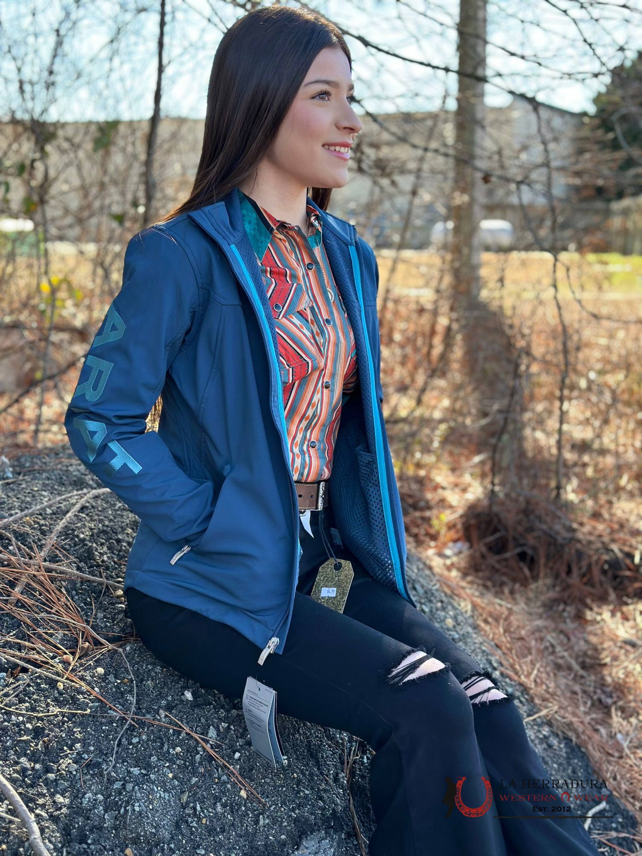 Ariat Womens Jacket Blue Softshell Ropa Mujeres