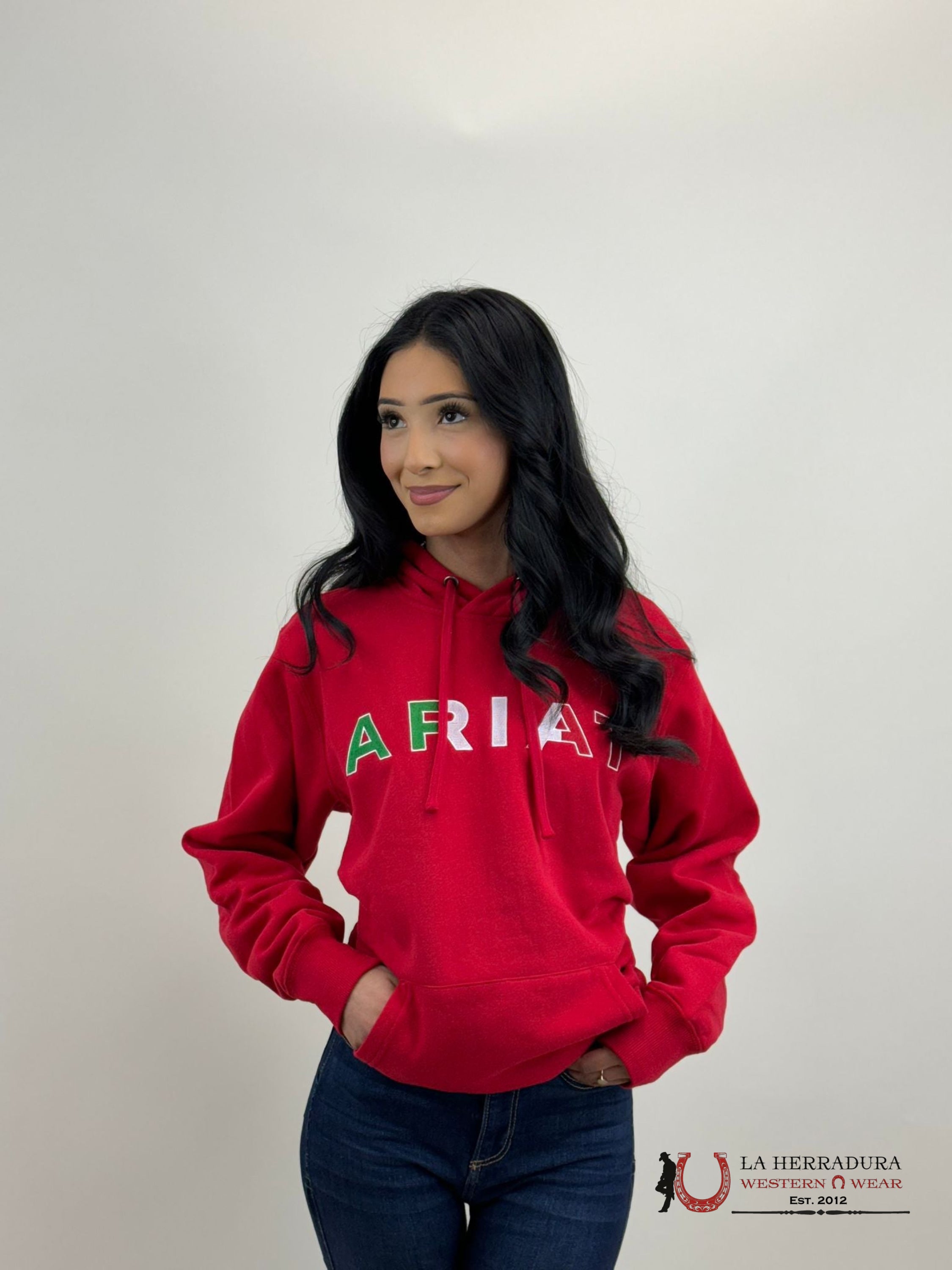 Ariat Womens Mexico Red Hoodie Ropa Mujeres