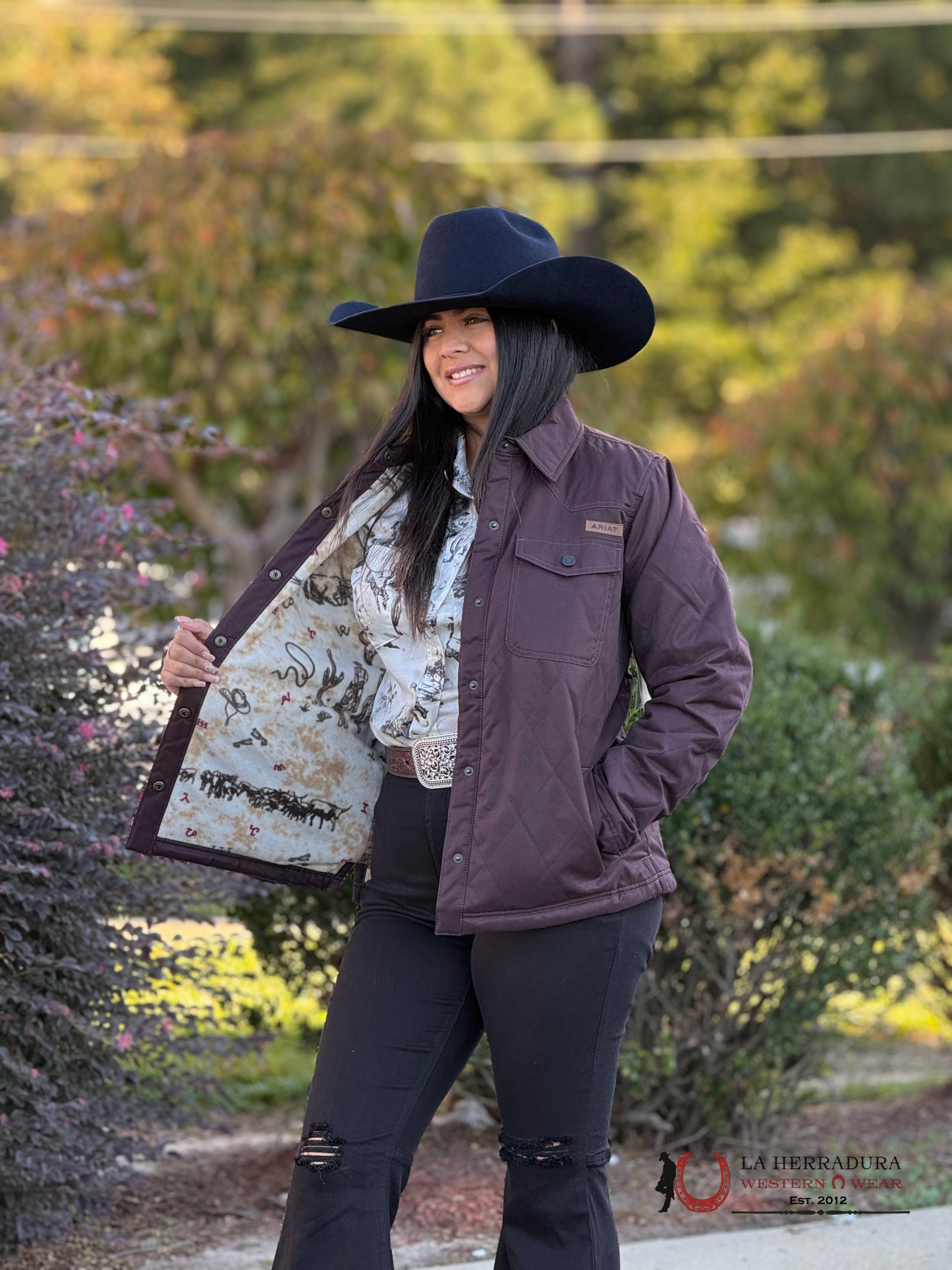 Ariat Womens Mole Grizzly Quilted Barn Jacket-2401 Ropa Mujeres