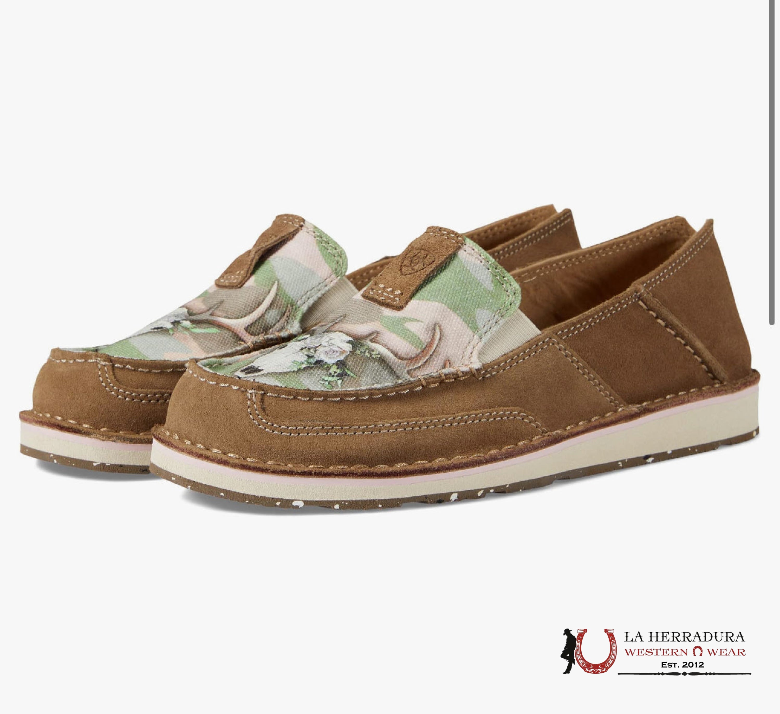 ARIAT WOMENS SLIP ON CRUISER RELAXED BARK / DOE CAMO PRINT - 2531 ZAPATOS MUJERES