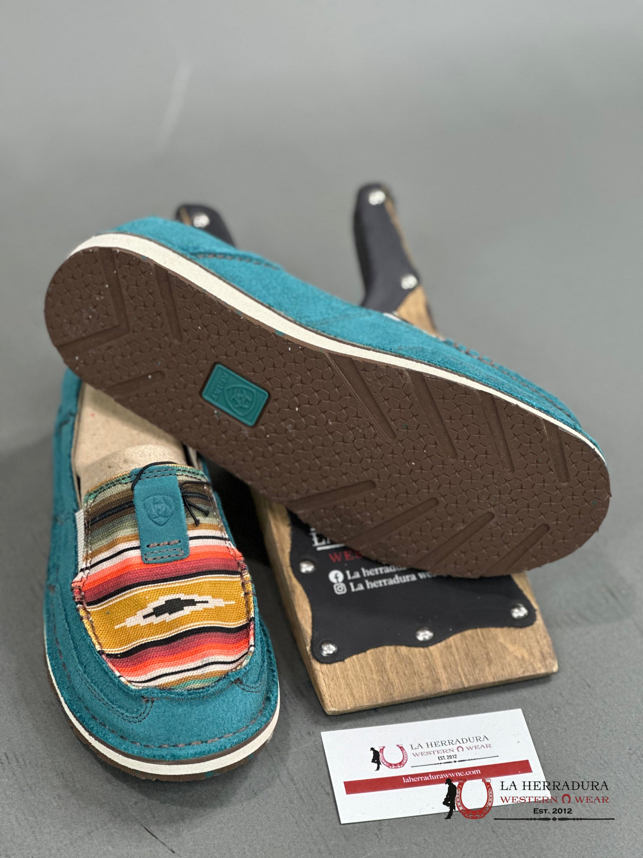 Ariat Womens Slip On Cruiser Teal Suede Zapatos Mujeres