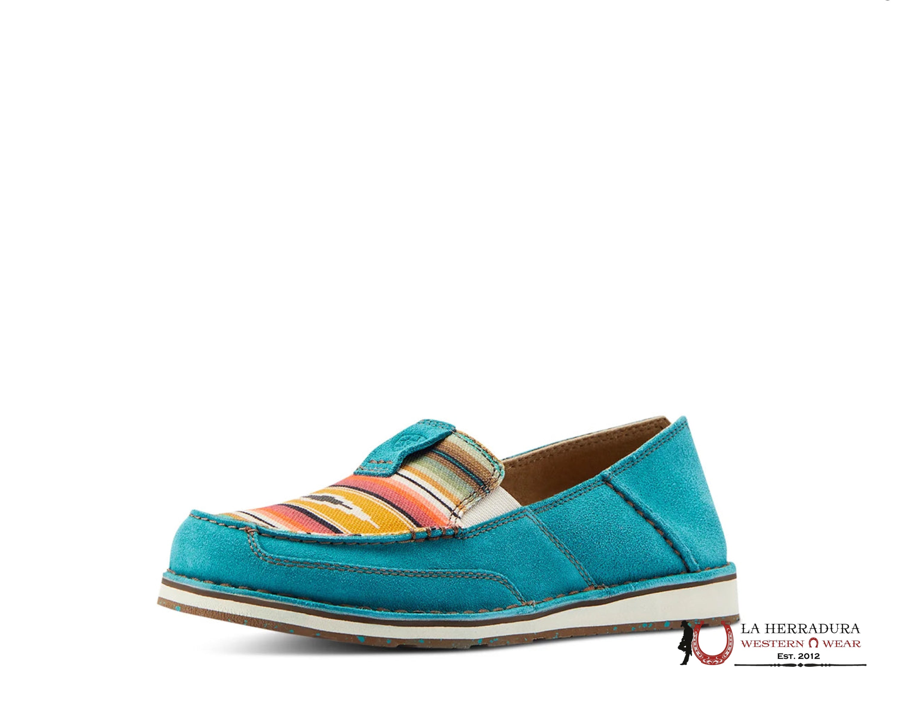 ARIAT WOMENS SLIP ON CRUISER TEAL SUEDE -4530 ZAPATOS MUJERES