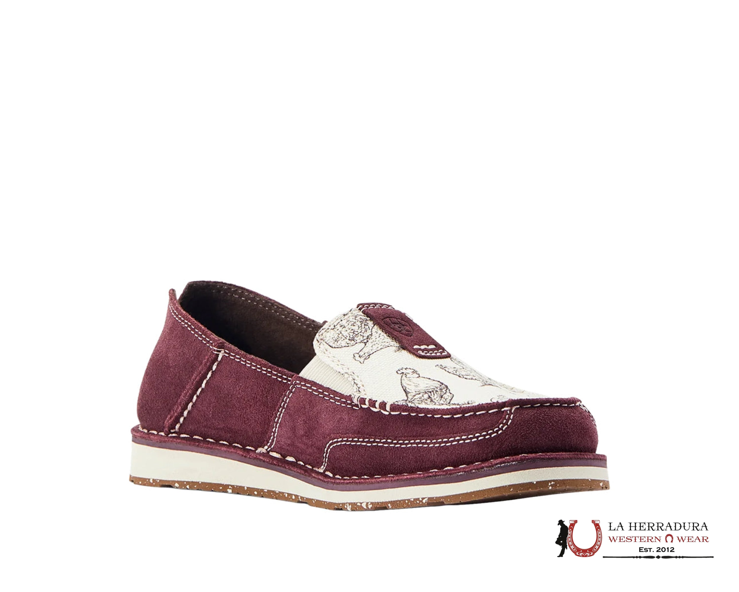 ARIAT WOMENS SLIP ON CRUISER WINE / HENHOUSE - 4533 ZAPATOS MUJERES