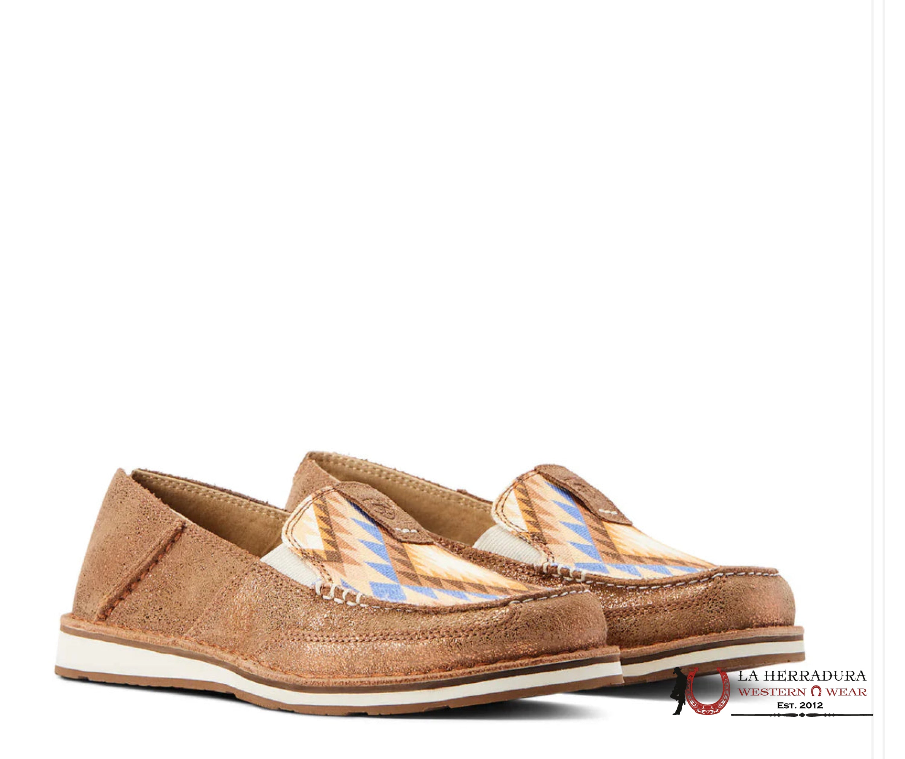 ARIAT WOMENS SLIP ON CRUSIER METALLIC BRONZE/ AZTEC BLANKET - 4528 ZAPATOS MUJERES
