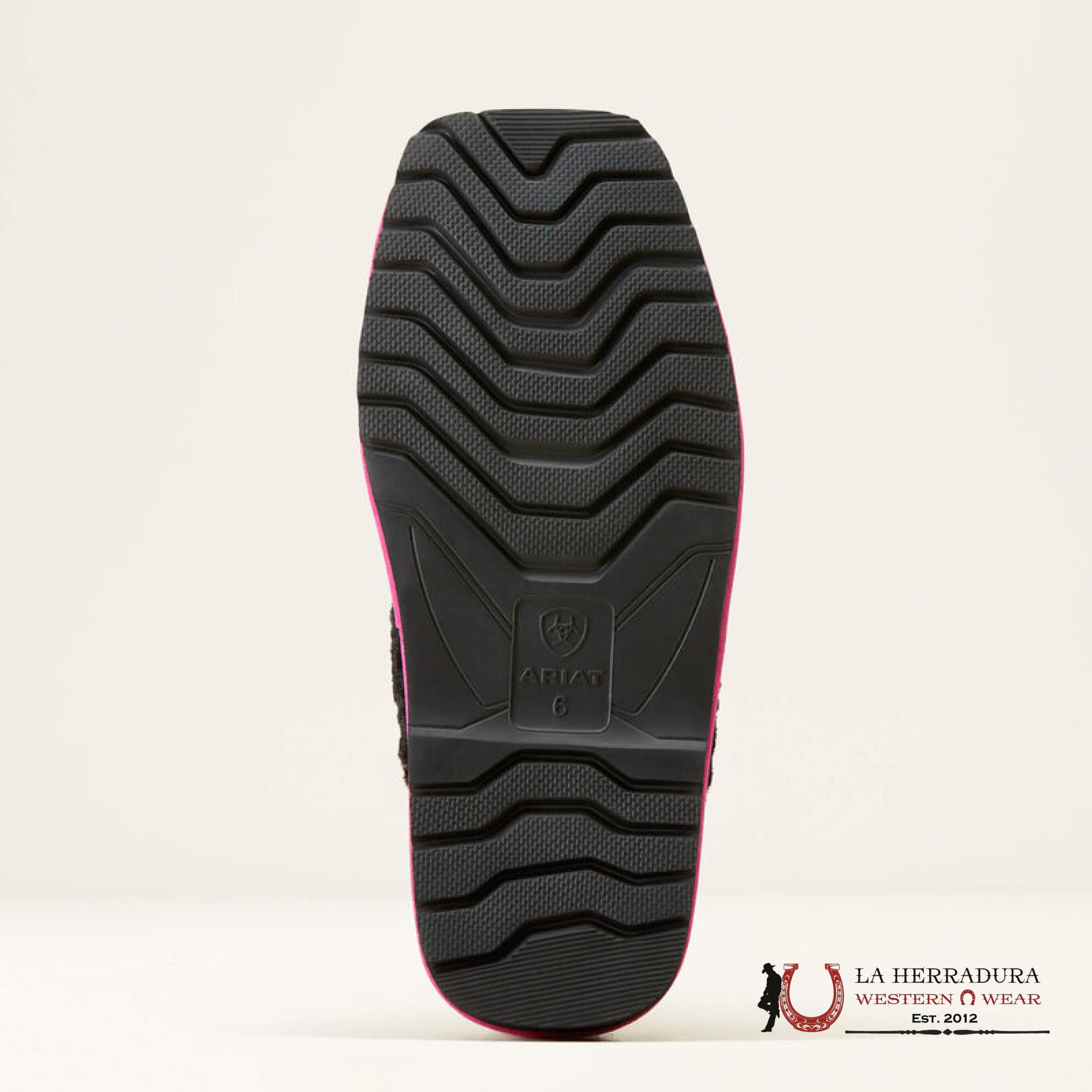 Ariat Womens Square Toe Slip-0N Jackie Exotic Cow Hide Pink Black Zapatos Mujeres