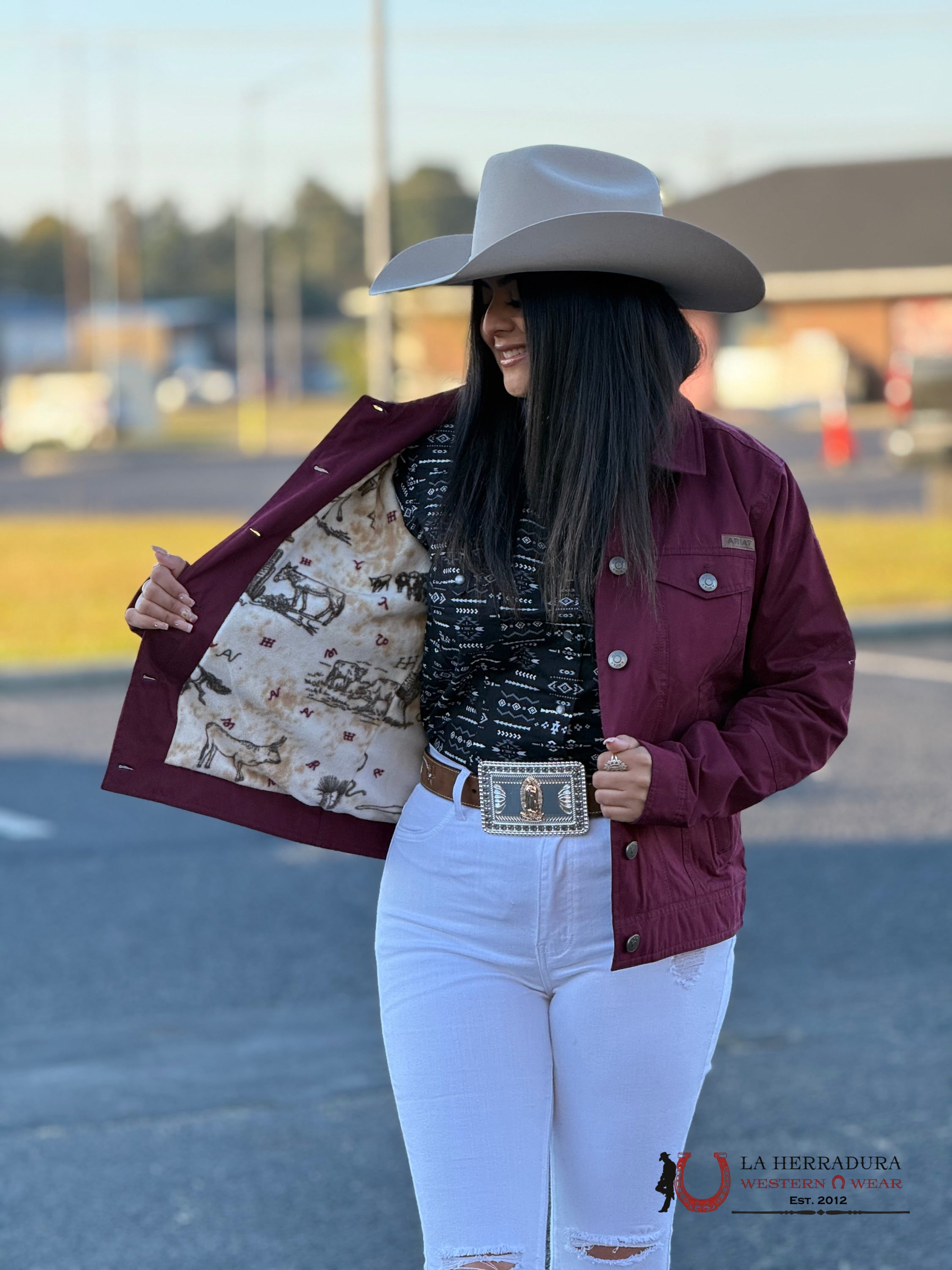 (取寄) アリアット レディース グリズリー ランチャー ジャケット Ariat women Grizzly Rancher Jacket Tawny Port ARIAT WOMENS TAWNY PORT GRIZZLY RANCHERS JACKET 10052601