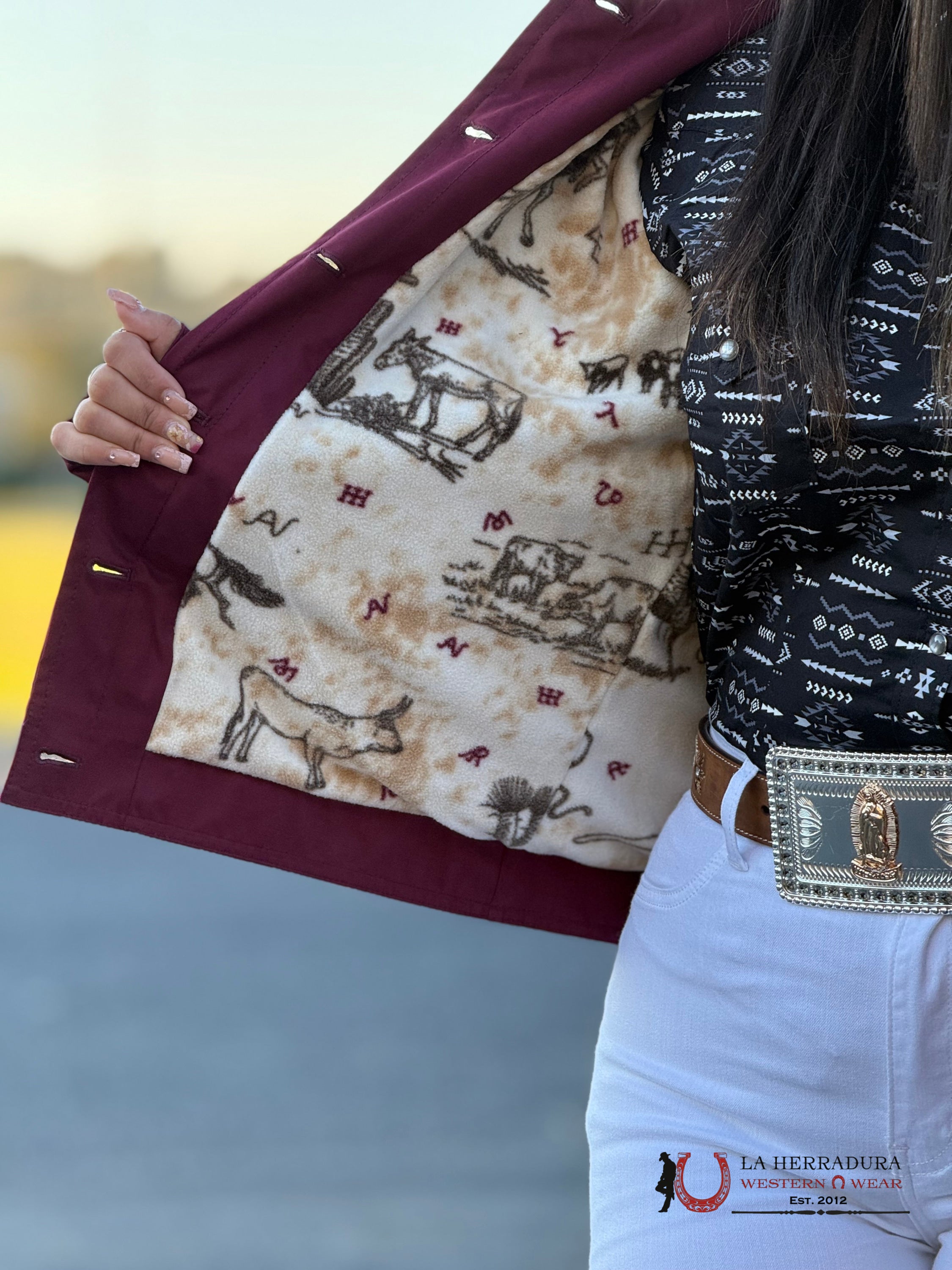 ARIAT WOMENS TAWNY PORT GRIZZLY RANCHERS JACKET 10052601