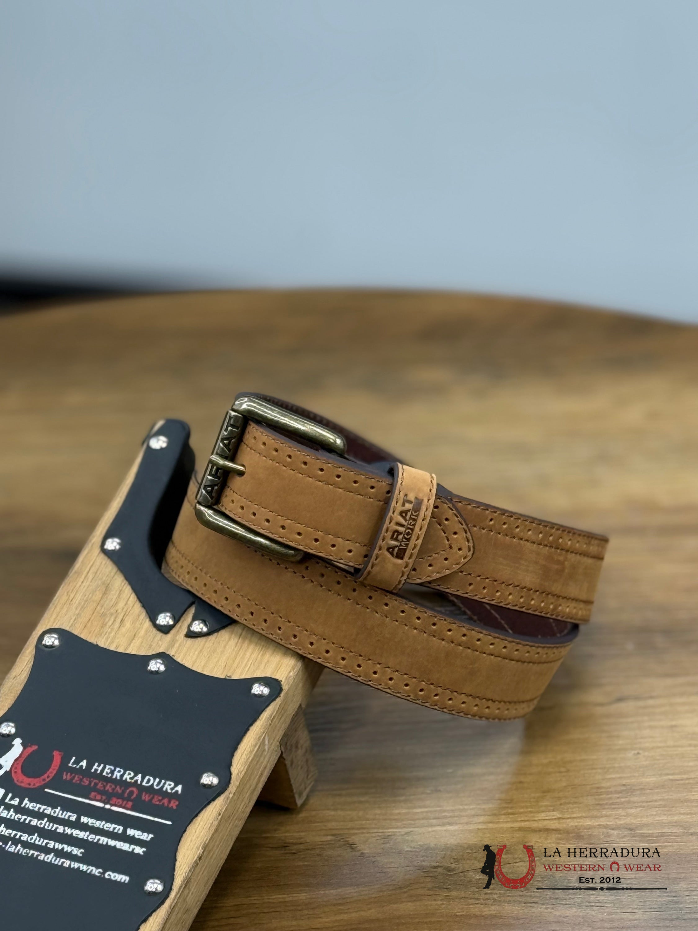 ARIAT WORK LIGTH BROWN BELT - 0344 CINTURONES HOMBRES