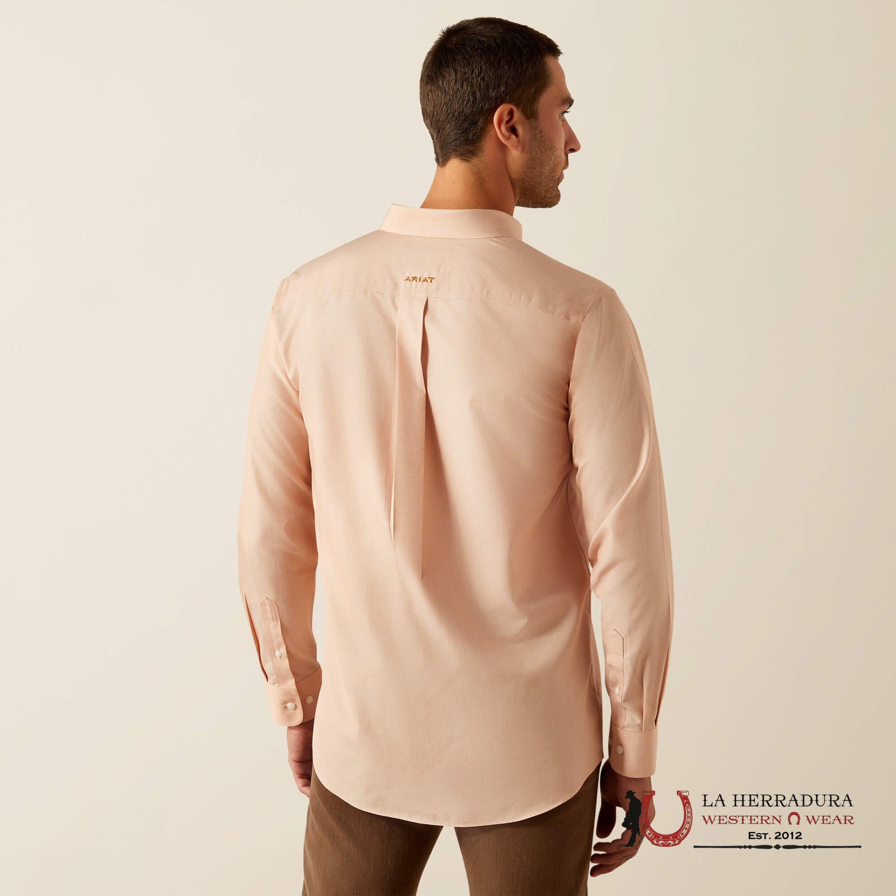 Ariat Wrinkle Free Fitted Long Sleeve Shirt Light Brown - 4660 Ropa Hombres