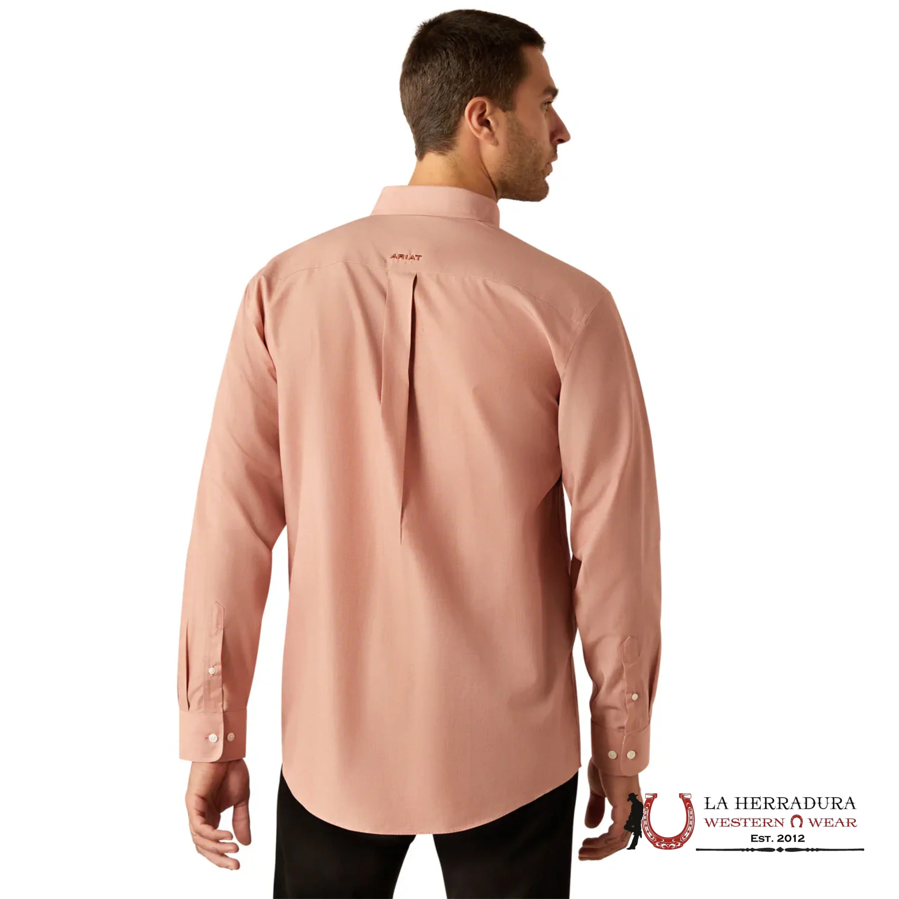 ARIAT WRINKLE FREE SOLID LONG SLEEVE SHIRT BRICK - 5277 ROPA HOMBRES