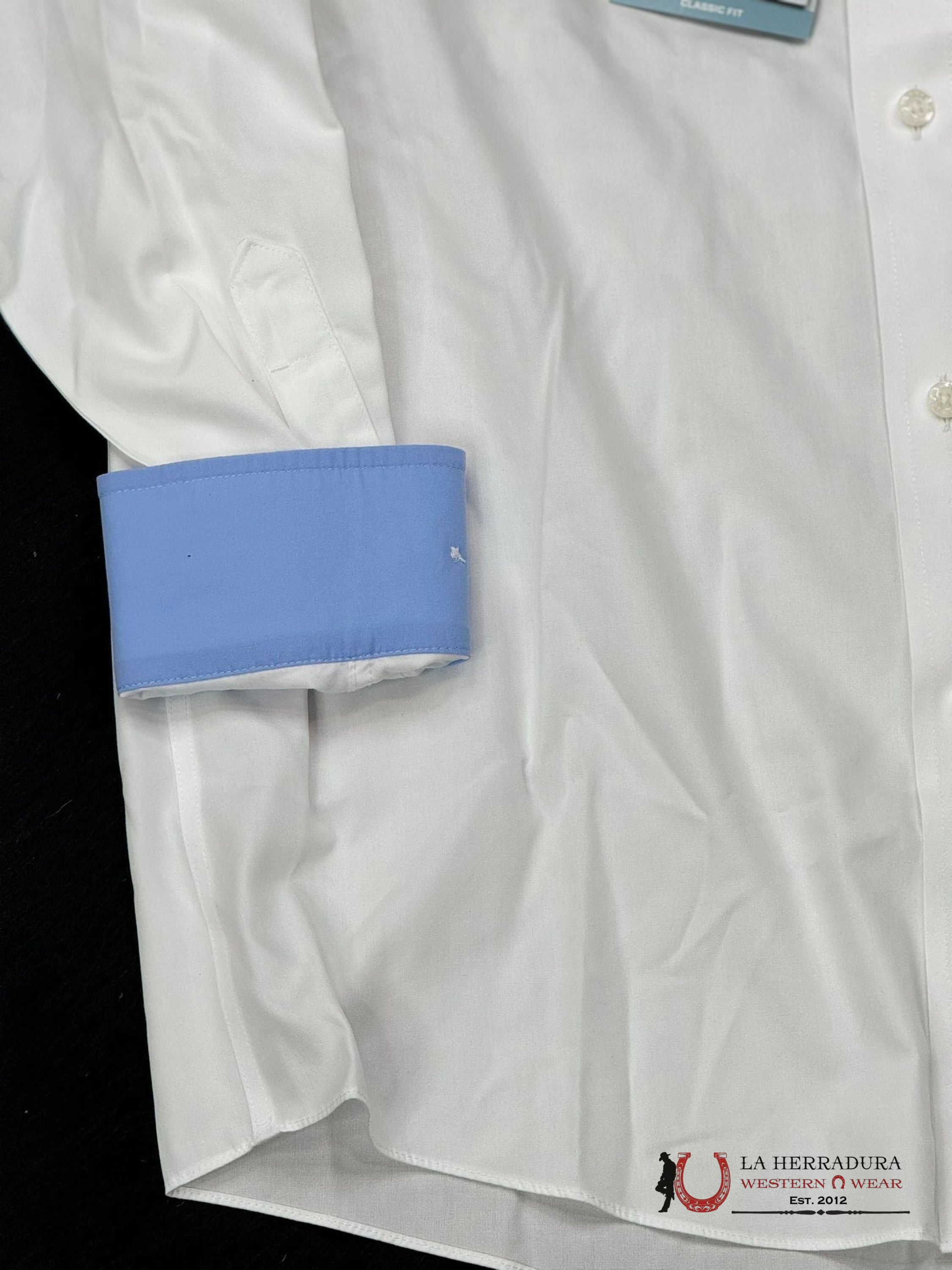 Ariat Wrinkle Free Solod White Long Sleeve Shirt Ropa Hombres