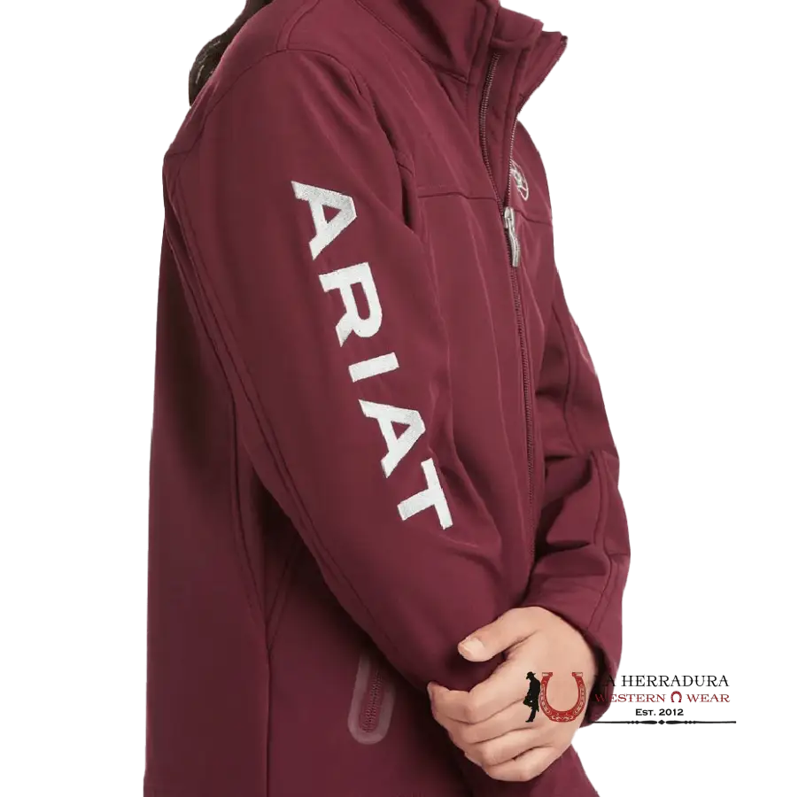 Ariat Youth Unisex Soft Shell Jacket Team Logo Winsor Wine Niños