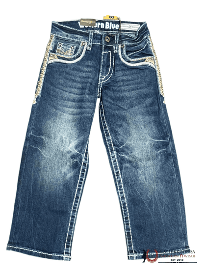 AUTHENTIC  WESTERN BLUE PREMIUM STRAIGHT FIT BOYS JEANS  WJ-2321-K