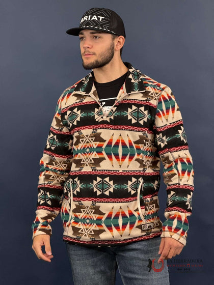 SUDADERA DE FELPA AZTECA PARA HOMBRE POWER RIVER NATURAL DM91C04078
