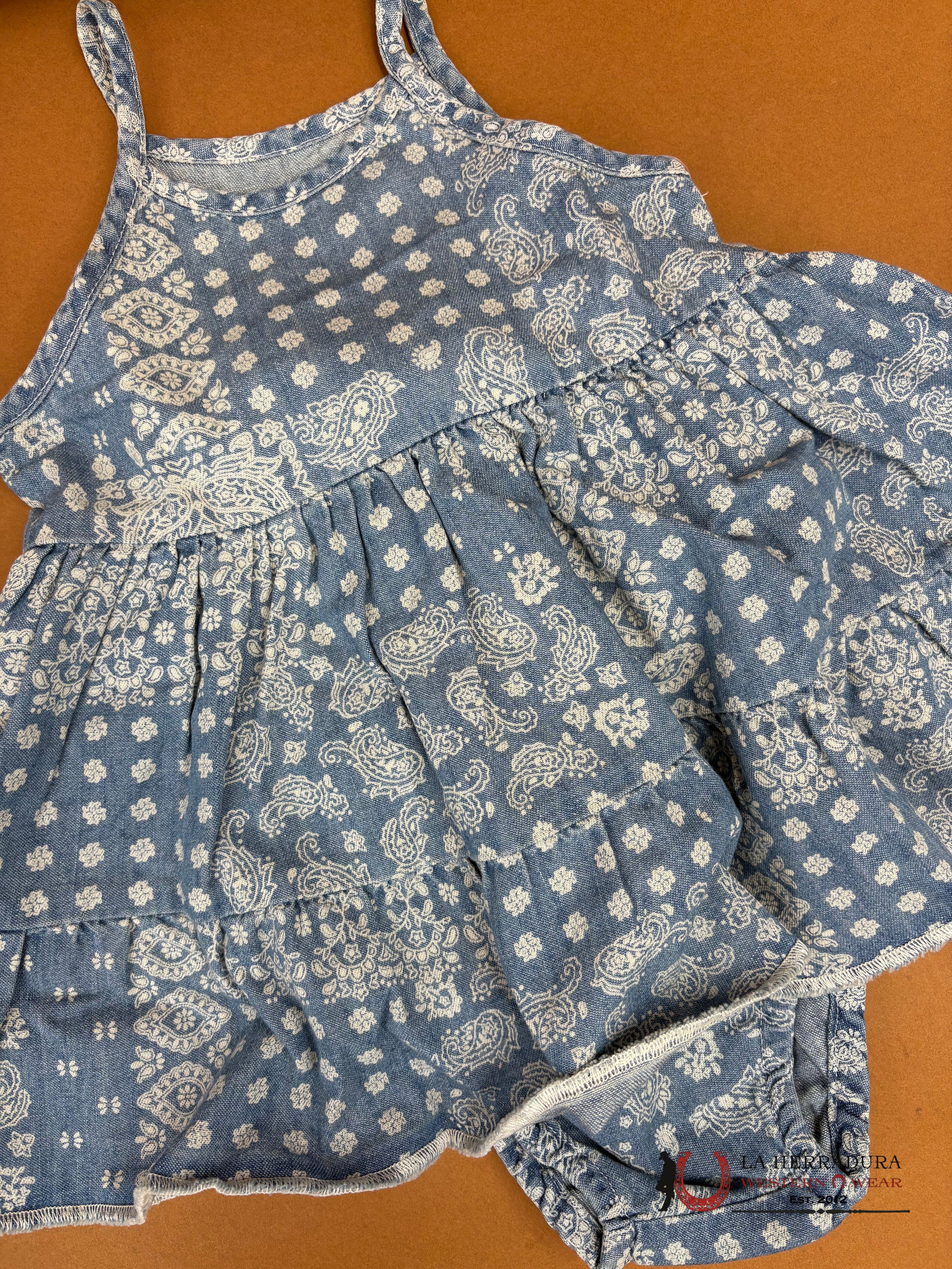 BABY GIRLS DRESS BLUE - 5076 NIÑOS