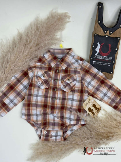 BODY DE MANGA LARGA BEBÉ WRANGLER COLOR CANELA