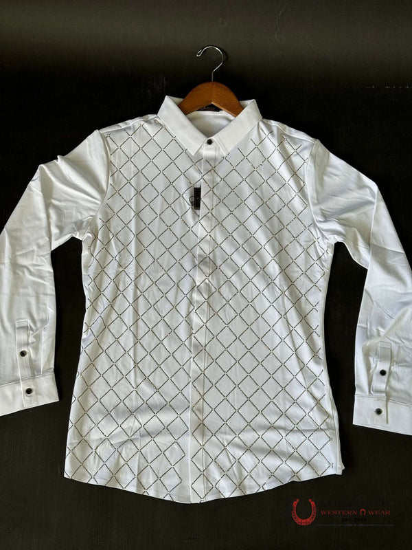 CAMISA DE MANGA LARGA BAROCCO BLANCO ORO