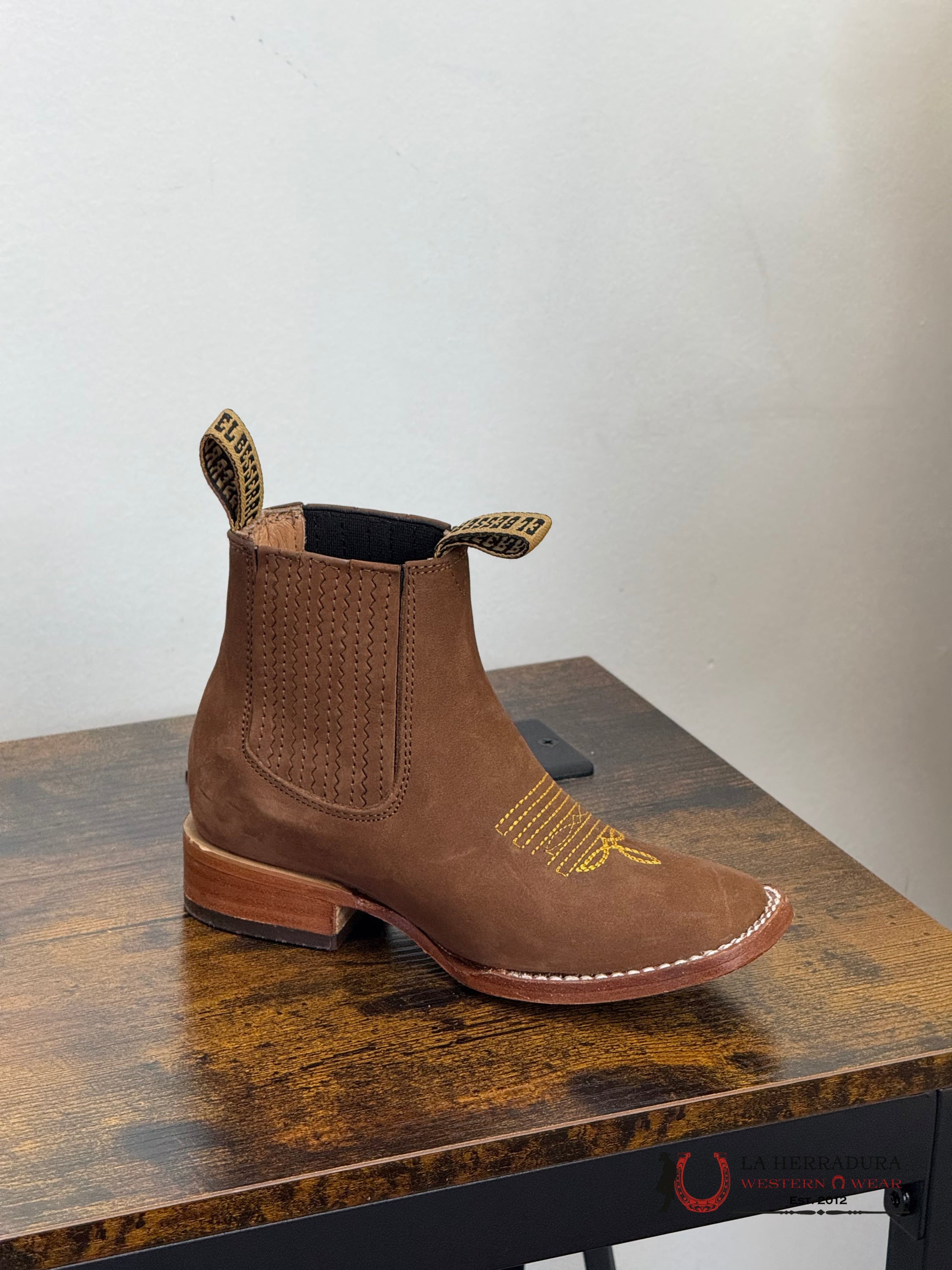 BESSERO KIDS NOBUCK CAMEL BOTIN CHARRO NIÑOS