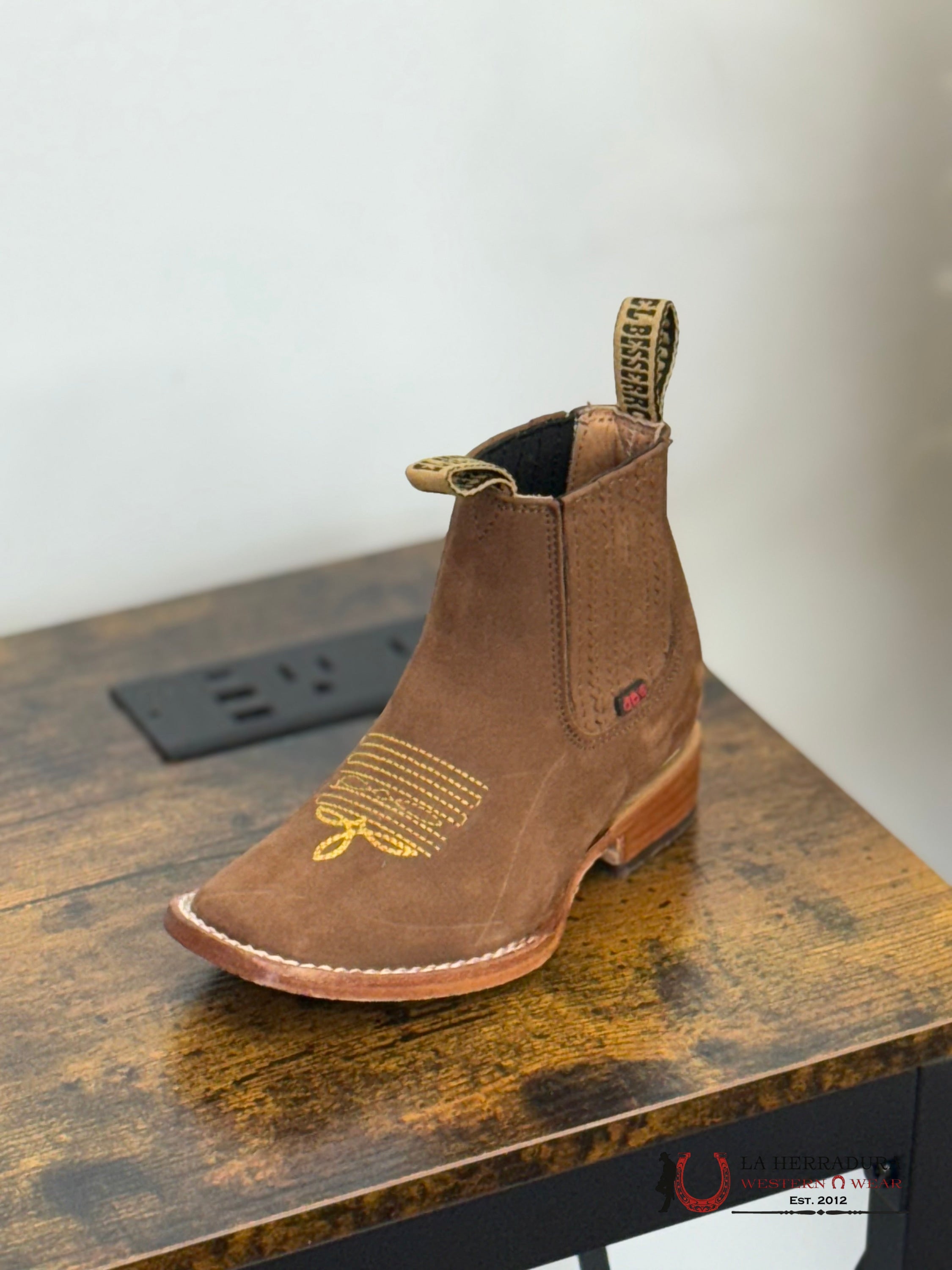 BESSERO KIDS NOBUCK CAMEL BOTIN CHARRO NIÑOS