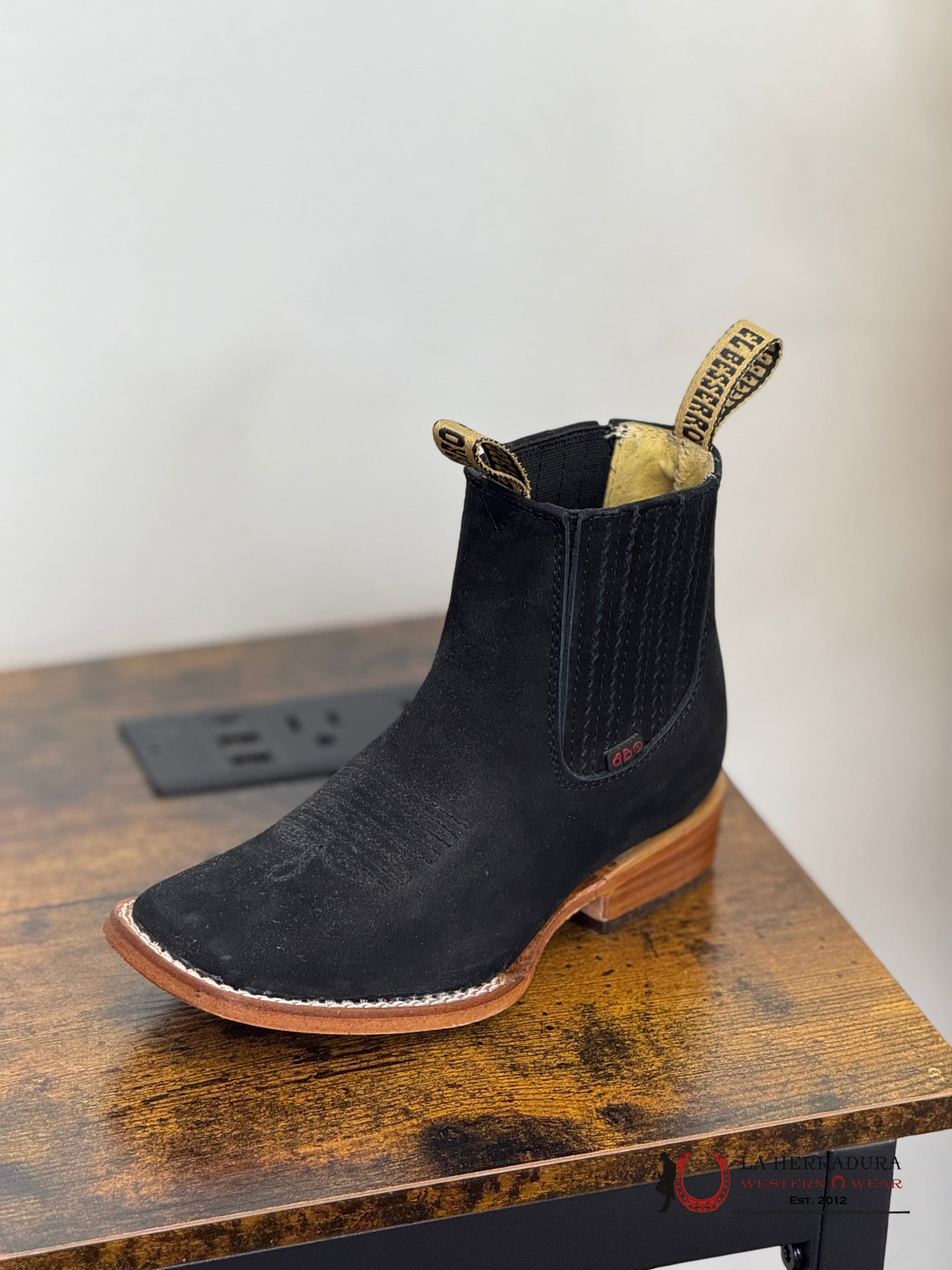 BESSERO KIDS NOBUCK BLACK  NOKKO BOTIN CHARRO