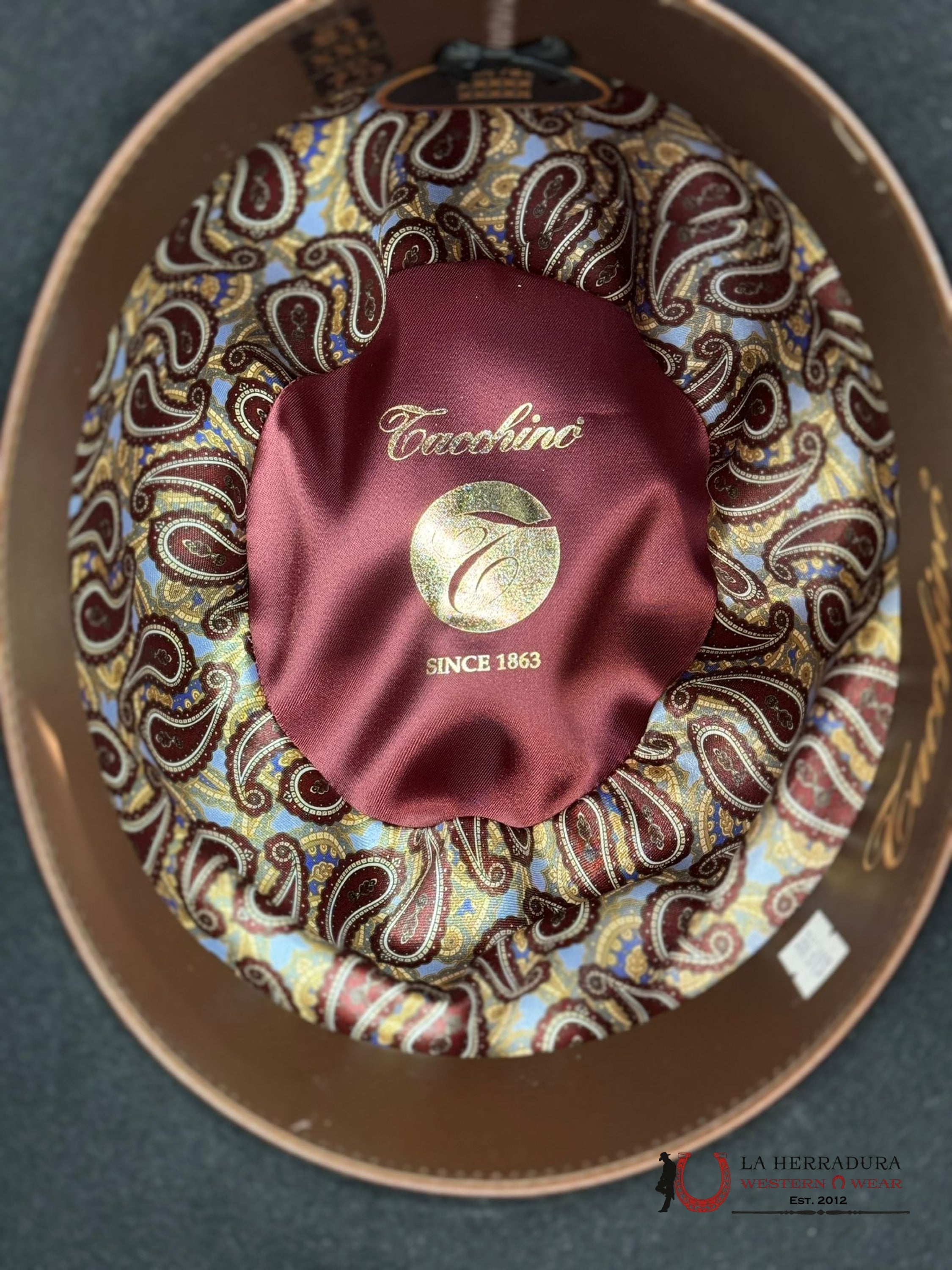 Mens Tacchino Open Crown Felt Hat Black 10X Tejana